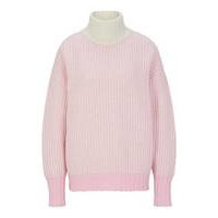 Oversized-fit rollneck sweater with colour-block detailing, Hugo boss