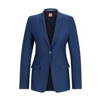 Slim-fit jacket in micro-patterned virgin wool, Hugo boss