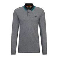 Cotton-piqué polo shirt with logo print, Hugo boss