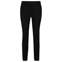 Slim-fit trousers with cropped length in stretch fabric, Hugo boss