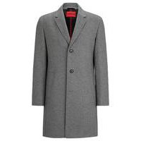 Wool-blend coat with ivory-nut buttons, Hugo boss