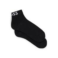 Two-pack of quarter-length socks with contrast logos, Hugo boss