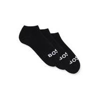 Three-pack of ankle-length socks with contrast logos, Hugo boss