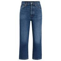 Modern-fit jeans in ocean-blue denim, Hugo boss