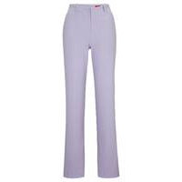 High-waisted regular-fit trousers with a wide leg, Hugo boss
