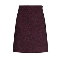 A-line regular-fit skirt in structured tweed, Hugo boss