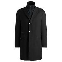 Water-repellent wool-blend coat with zip-up inner, Hugo boss