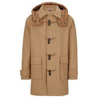 Wool-blend hooded coat in a relaxed fit, Hugo boss