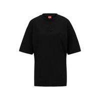 Oversized-fit cotton T-shirt with stacked logo, Hugo boss