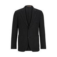 Slim-fit jacket in a striped wool blend, Hugo boss