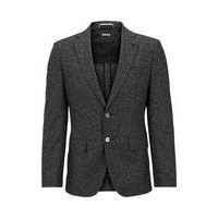 Slim-fit jacket in a micro-pattern wool blend, Hugo boss