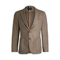 Slim-fit jacket in stretch jersey with wool, Hugo boss