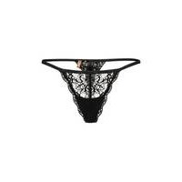 Lace-detail thong briefs with logo waistband, Hugo boss