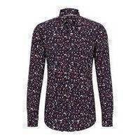 Slim-fit shirt in printed stretch cotton, Hugo boss