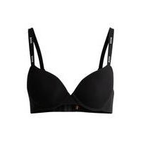Underwired padded bra with adjustable branded straps, Hugo boss