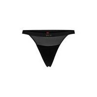 Logo-waistband thong with velvet, Hugo boss