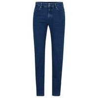 Slim-fit jeans in blue Italian cashmere-touch denim, Hugo boss