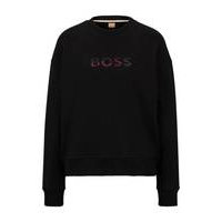 Relaxed-fit cotton-blend sweatshirt with logo detail, Hugo boss
