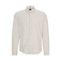 Regular-fit shirt in printed cotton with spread collar, Hugo boss