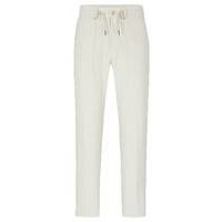 Relaxed-fit trousers with micro pattern and drawcord waist, Hugo boss