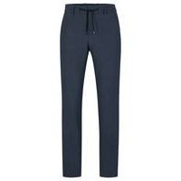 Slim-fit trousers in micro-patterned performance-stretch jersey, Hugo boss