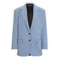 Oversized-fit jacket in a houndstooth cotton blend, Hugo boss
