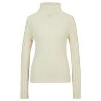 Funnel-neck sweater in virgin wool and cashmere, Hugo boss