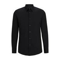 Slim-fit shirt in cotton-blend poplin with stretch, Hugo boss