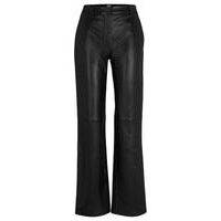 Regular-fit trousers in soft leather, Hugo boss
