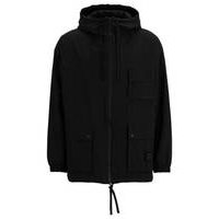 Water-repellent parka jacket with stacked-logo buckle, Hugo boss