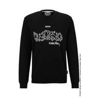 BOSS x Keith Haring gender-neutral cotton-blend sweatshirt with special artwork, Hugo boss