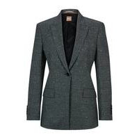 Slim-fit jacket in Italian slub wool-blend twill, Hugo boss