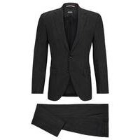 Regular-fit suit in a micro-patterned wool blend, Hugo boss