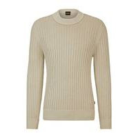 Wool-blend regular-fit sweater with wide ribbing, Hugo boss