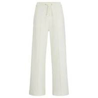 Cotton-blend drawstring trousers with tape trims, Hugo boss