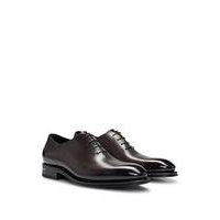 Leather Oxford shoes with burnished effect, Hugo boss