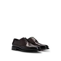 Italian-made Derby shoes in burnished leather, Hugo boss