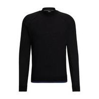 Mock-neck sweater in a wool blend, Hugo boss