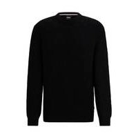 Monogram-structured sweater in virgin wool, Hugo boss