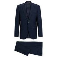 Regular-fit suit in micro-patterned stretch cloth, Hugo boss