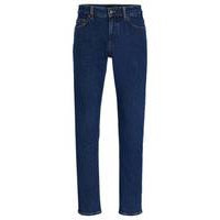 Slim-fit jeans in blue comfort-stretch denim, Hugo boss