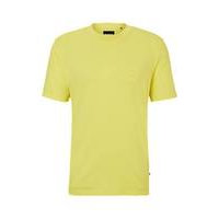 Cotton-blend regular-fit T-shirt with embossed logo, Hugo boss