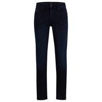 Slim-fit jeans in blue comfort-stretch denim, Hugo boss