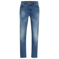 Slim-fit jeans in blue comfort-stretch denim, Hugo boss