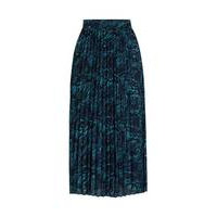 A-line plissé skirt in regular fit with seasonal print, Hugo boss