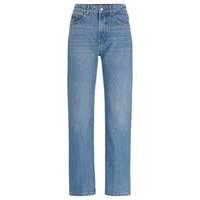 Relaxed-fit jeans in blue denim, Hugo boss