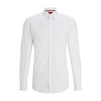 Slim-fit shirt in easy-iron cotton poplin, Hugo boss