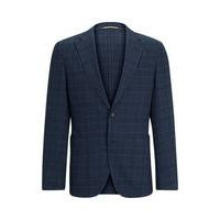 Slim-fit jacket in a checked wool blend, Hugo boss