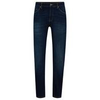 Tapered-fit jeans in super-soft Italian denim, Hugo boss