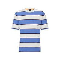 Block-striped T-shirt in cotton jersey, Hugo boss